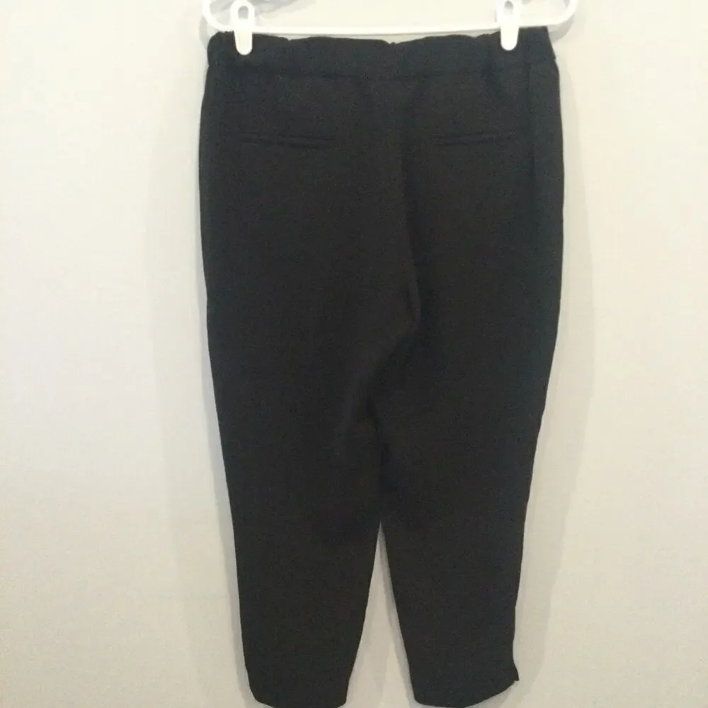 J.Crew Womens Cropped Pants Size 6 Black Classic Corporate Old‎ Money Ankle Work